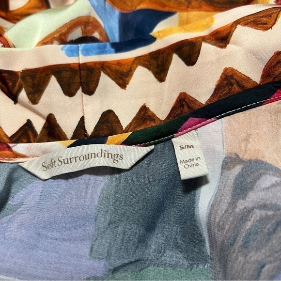 ANTHROPOLOGIE Soft Surroundings Margot Print Patchwork Summer Cardigan Cover Up - Picture 8 of 13